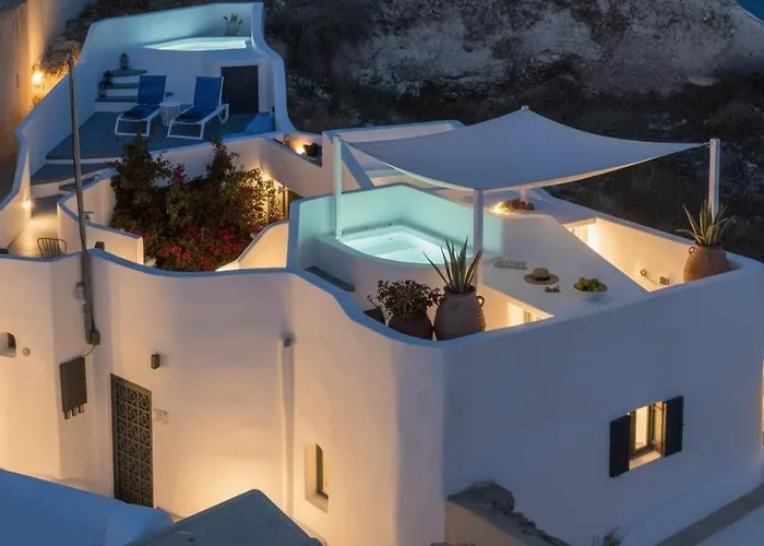 Ira Sea View Couple With Rooftop Jacuzzi Сasa de vacaciones Fira (Santorini)